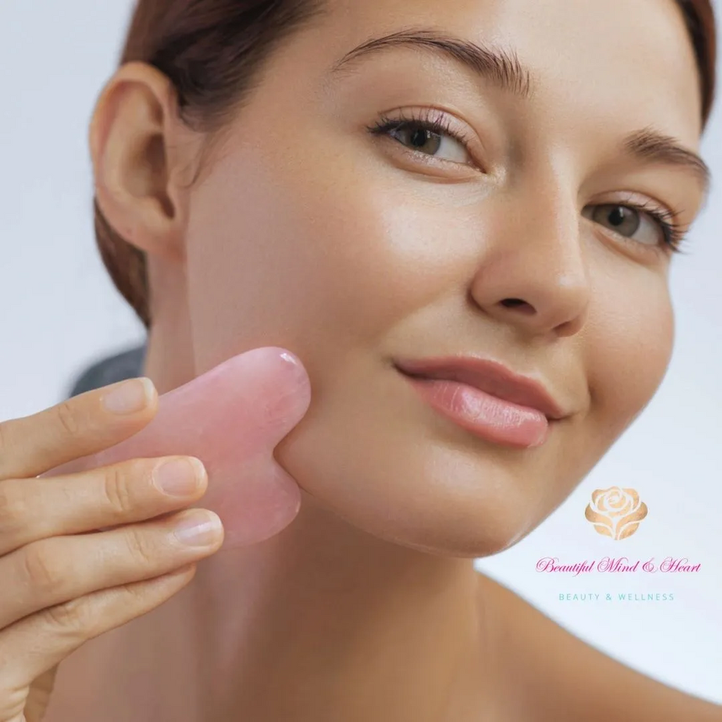 Beautiful Mind & Heart Rose Quartz Gua Sha Tools